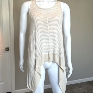 Knit Striped Assymmetrical Tank Top